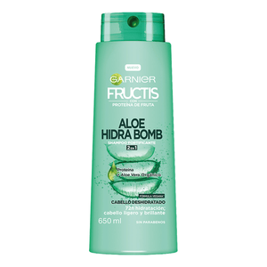 Garnier Fructis Shampoo Aloe Hidra Bomb 2 en 1 650 ml