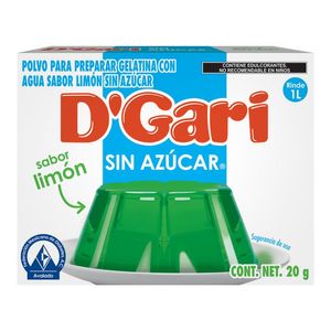 D'Gari Gelatina en Polvo Light Limon 20 g