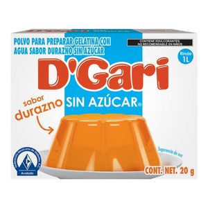 D'Gari Gelatina en Polvo Light Durazno 20 g