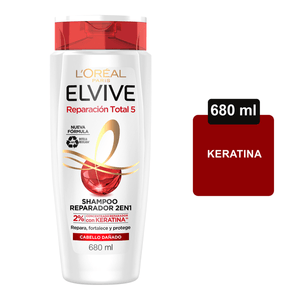 Loreal Elvive Shampoo 2en1 Reparación Total 5 680 ml