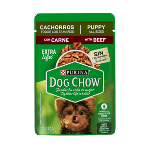 Purina Dog Chow Sabrosobre Carne Alimento Húmedo Cachorros de 100 g