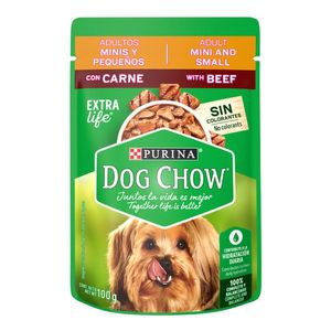 Purina Dog Chow Sabrosobre Carne Alimento Húmedo Adultos Minis y Pequeños 100 g