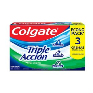 Colgate Triple Acción Pasta Dental Original 3 x 66 ml