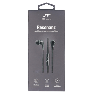 Audífonos In Ear Resonanz Negro 1 Pz