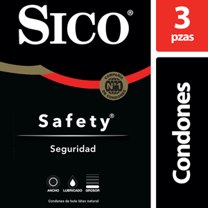 Sico Condones Safety con 3 pz