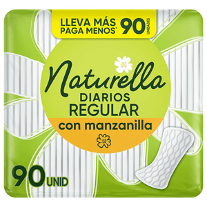 Protectores Diarios con Manzanilla Regular 90 Pz