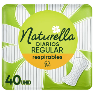 Naturella Diarios Regular Respirables con 40 pz