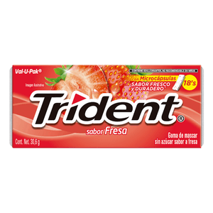 Trident Goma de Mascar Fresa 30.6 g