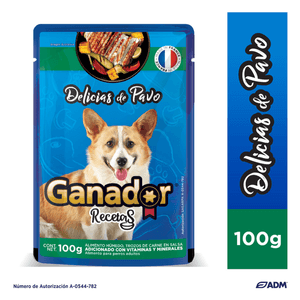 Alimento Húmedo para Perro Delicias de Pavo 100 g