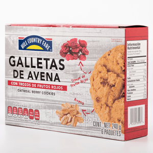 HCF Galletas de Avena con Trozos de Frutos Rojos 240 g