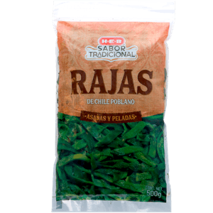 Vegetales Congelados Rajas de Chile Poblano 500 g