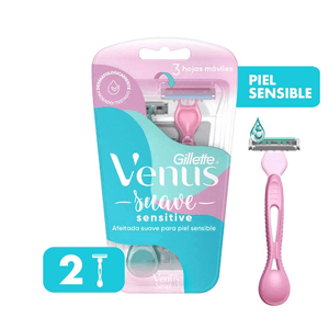 Rastrillo Mujer Gillette Venus Suave Sensitive con 2 pz