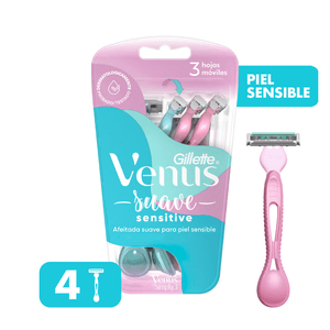 Rastrillo Mujer Gillette Venus Suave Sensitive con 4 pz