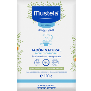 Jabón Para Bebé Mustela Natural Facial y Corporal 100 g