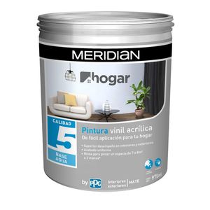 Pintura Vinil Acrílica Meridian Hogar Base Media Blanco Mate 975 ml 1 Pz