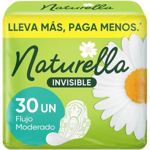 Toallas Femeninas Naturella Invisibles con 30 pz