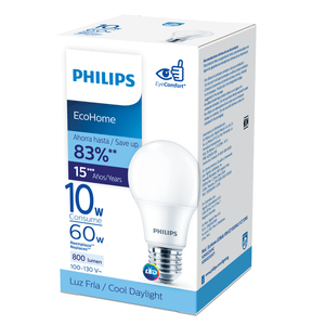 Philips Foco LED EcoHome 10-60W - luz fría