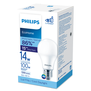 Philips Foco LED EcoHome 14-100W - luz fría