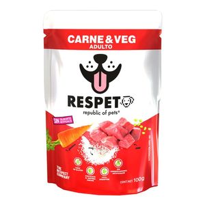 Alimento Húmedo para Perros en sobre RESPET Carne y Vegetales 100 g