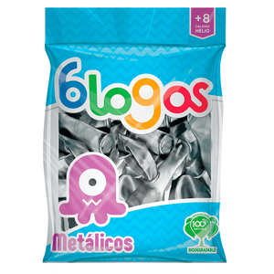 Globos Blogos Calidad Helio Metálico Número 9 Con 25 Pz