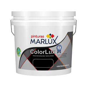 Pintura Vinil Acrílica Marlux Colorlux Blanco Directo Blanco Mate 4 L