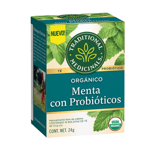 Traditional Medicinals Té Orgánico de Menta con Probióticos 24 g