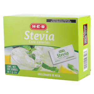 HEB Stevia Cero Calorías 100 Sobres 100 g