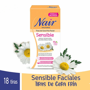 Nair Tiras de Cera Depilatoria Faciales Divine