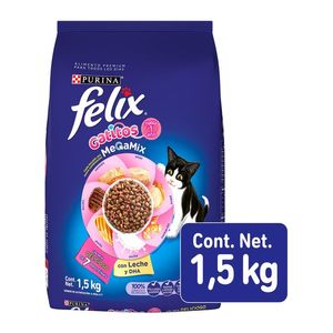 Purina Felix Megamix Alimento Seco para Gatitos Con 7 Proteínas Bulto de 1.5 kg