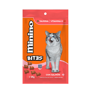 Minino Premios Para Gatos Bites Salmón 85 g