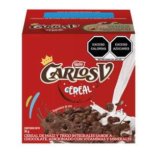 Cereal Sabor Chocolate Carlos V caja 30 g