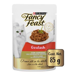 Purina Fancy Feast Goulash Cordero Alimento Húmedo para Gatos Adultos Pouch de 85 g