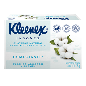 Kleenex Jabón en Barra Flor de Algodón y Jazmin 135 g