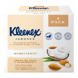 Kleenex Jabón Multipack Crema de Coco Y Almendras 3 Pz