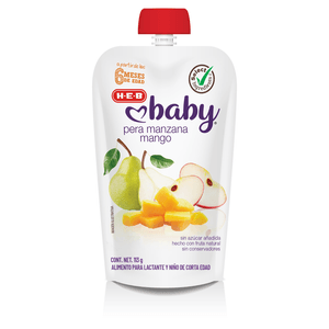 HEB Baby Papilla Para Bebé Pera Manz Mango 113 g