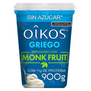 Oikos Yogurt Griego sabor Natural Monk Fruit 900 g con 11 g de Proteína