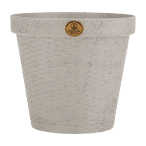 Maceta Rattan Redonda D20 Bco Cantera 1 Pz