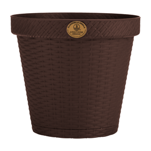 Maceta Rattan Redonda D20 Chocolate 1 Pz