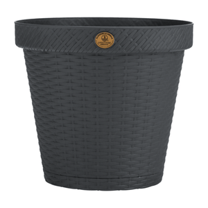 Maceta Rattan Redonda D30.5 Gris Oxford 1 Pz