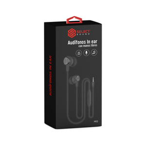 Audífonos Alámbricos Con Manos Libres Select Sound In Ear H02 Negro 1 Pz