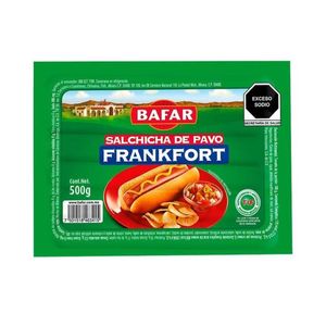 Bafar Salchicha de Pavo Frankfort 500 g