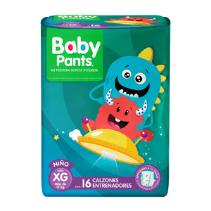 Baby Pants Calzon Entrenador Niño Talla Extra Grande 16 pz