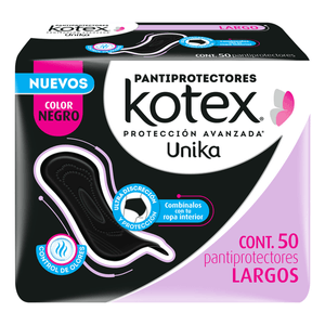 Pantiprotectores Unika Largos Negro 50 Pz