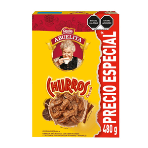 Cereal Integral de Maíz Abuelita Churros caja 480 g