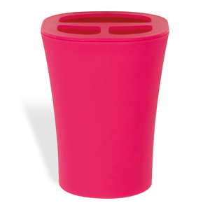 Porta Cepillos de Plástico Rosa 1 Pz