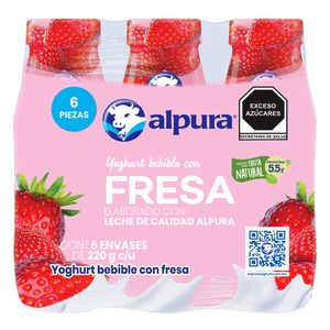 Yogurt Bebible Fresa Pack con 6 pz