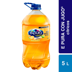 E Pura Agua Saborizada con Jugo Sabor Cítricos 5 L