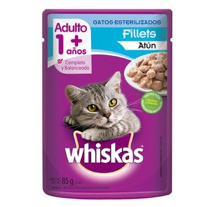 Whiskas Alimento Húmedo para Gato Pouch Esterilizado Sabor Atún 85 g