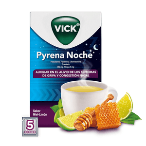 Vick Pyrena Noche Te Miel Limon con 5 pz