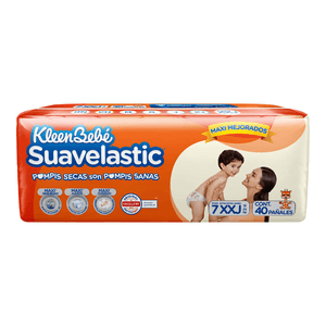 Pañales Kleenbebé Suavelastic Etapa 7 Extra Extra Jumbo Unisex 40 Piezas